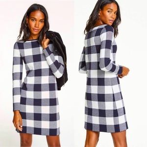 Ann Taylor Buffalo Check Wool Short Dress Brand New
